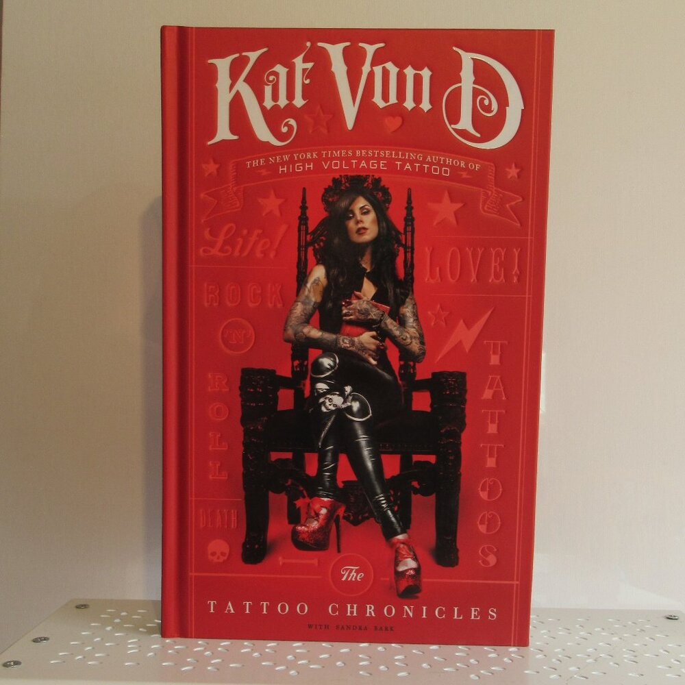 Autographed, Kat Von D, The Tattoo Chronicals, Book, Art, Collectable, Red
